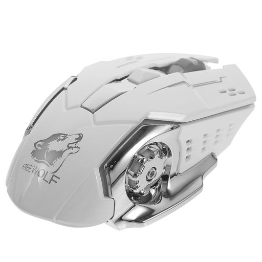 NUOLUX ワイヤレス ゲーミング マウス 静音 光る マウス 無線 コンピュータマウス 2.4GHZ 光学式 高速反応 RGB LEDライト USB PC用マウス 人間工学設計 軽量 オフィス/家庭 ゲーム対応(ホワイト)