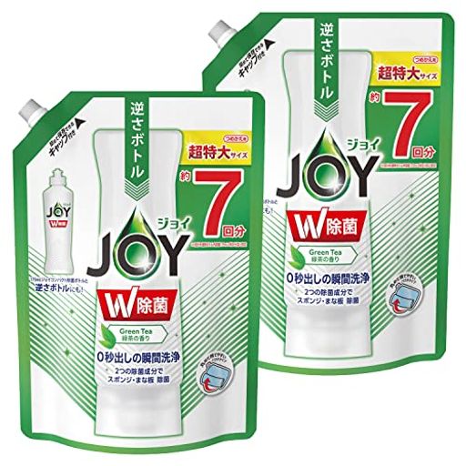 【まとめ買い】 除菌ジョイ コンパクト 食器用洗剤 緑茶の香り 詰め替え 超特大 960ML × 2個