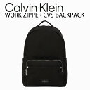 Calvin Klein カルバンクライン リュック バックパック WORK ZIPPER CAMPUS BACKPACK BLACK CK キャンパス生地 ロ...
