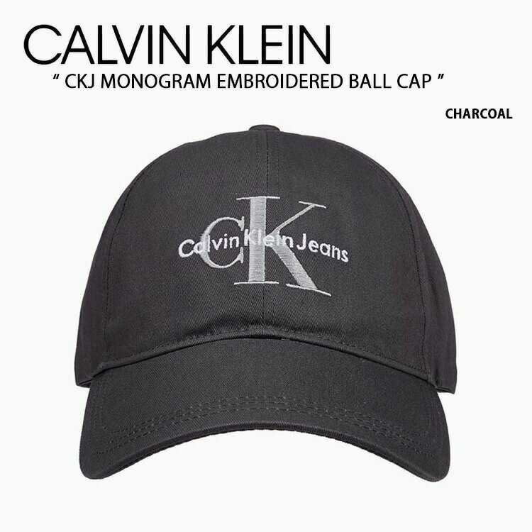 Calvin Klein JoNC Lbv CKJ MONOGRAM EMBROIDERED BALL CAP CHARCOAL CK CKJmOGuC_[{[Lbv `R[ Xq Y fB[X HX0263 032yÁzgpi