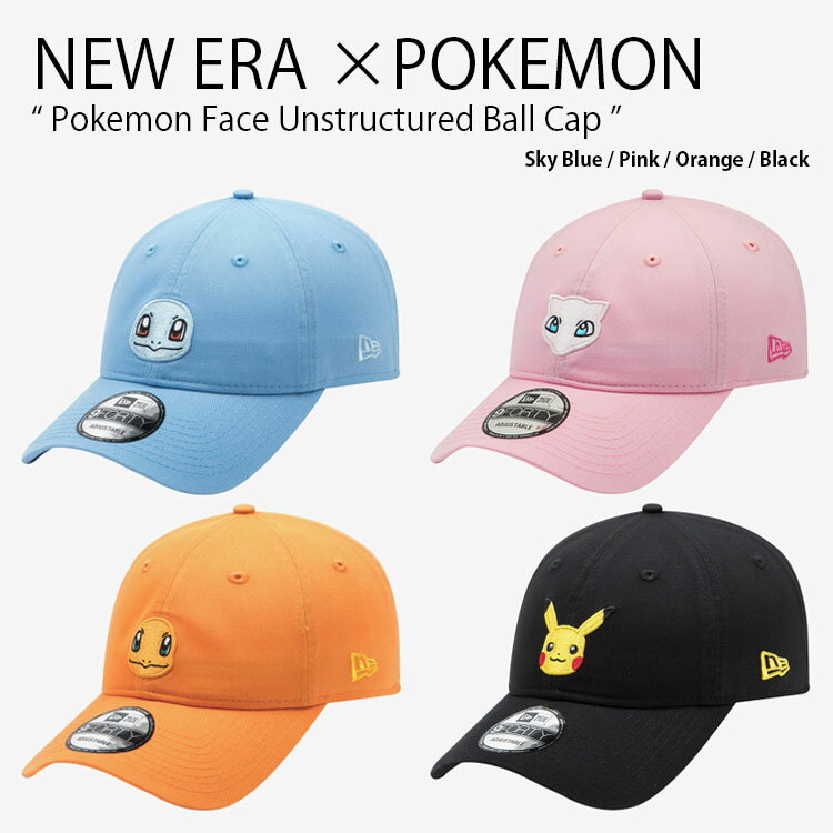 NEW ERA j[G x[X{[Lbv 940UNST POKEMON FACE BALL CAP |P hJ Lbv Xq JWA Xg[g u[ sN IW ubN 13495974/13496155/13496156/13496157yÁzgpi