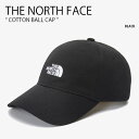 THE NORTH FACE ノースフェイス ベースボールキャップ COTTON BALL CAP コットン ボール キャップ 帽子 コットンキャップ ロゴ カジュアル ストリート ブラック WHITELABEL メンズ レディース NE3CN51J【中古】未使用品