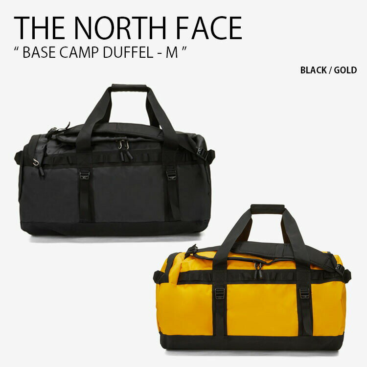 THE NORTH FACE ノースフェイス カーゴバッグ BASE CAMP DUFFEL - M ベース キャンプ ダッフル ボストンバッグ ドラムバッグ ショルダーバッグ バッグ ロゴ ブラック イエロー メンズ レディース 男女共用 NN2FN78A/B【中古】未使用品