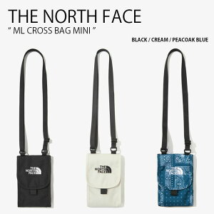 THE NORTH FACE ノースフェイス クロスバッグ ML CROSS BAG MINI ショルダーバッグ ポシェット ショルダーポーチ ミニバッグ 肩掛け バッグ ロゴ ストリート ブラック クリーム ペイズリー メンズ レディース NN2PN08【中古】未使用品