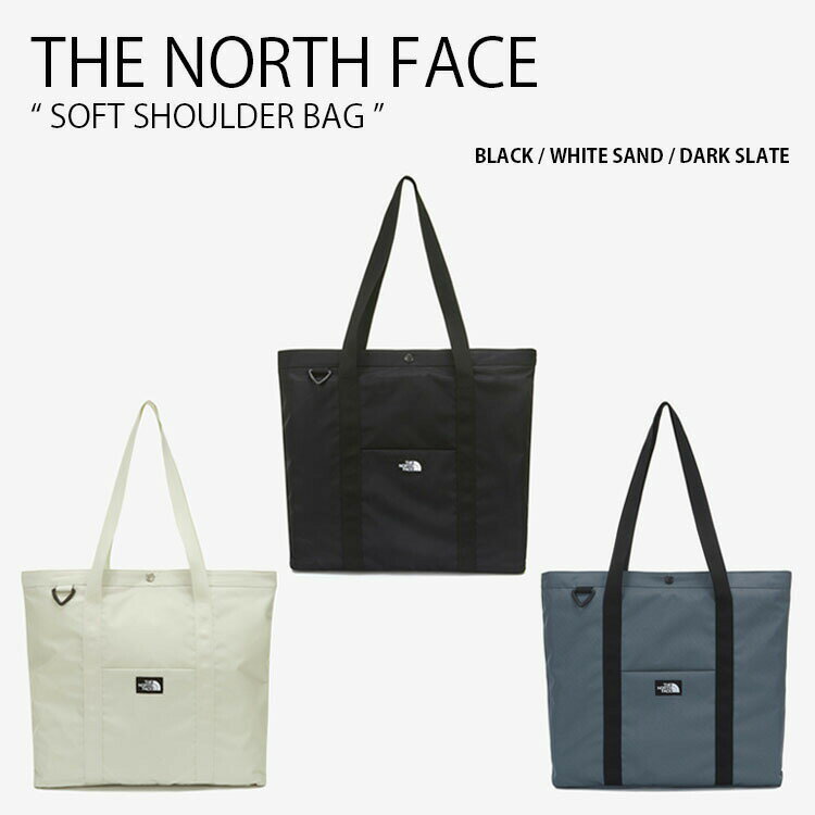 THE NORTH FACE ノースフェイス トートバッグ SOFT SHOULDER BAG ソフト ショルダー バッグ エコバッグ ショルダーバッグ ショッピングバッグ ロゴ ブラック ホワイト ベージュ グレー WHITELABEL メンズ レディース 男性用 女性用 男女共用 NN2PN55J/K/L【中古】未使用品