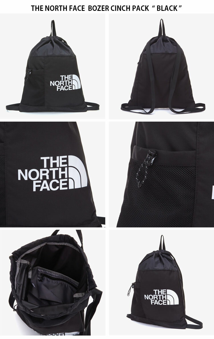 THE NORTH FACE ノースフェイス クロスバッグ BOZER CINCH PACK ボザー シンチ パック トートバッグ ナップザック ロゴ カジュアル ストリート ブラック レッド メンズ レディース 男性用 女性用 男女共用 NN2PN72A/B【中古】未使用品