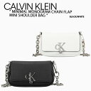 Calvin Klein カルバンクライン ショルダーバッグ MINIMAL MONOGRAM CHAIN FLAP MINI SHOULDER BAG BLA...