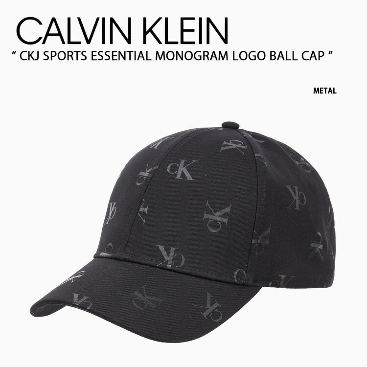 Calvin Klein カルバンクライン キャップ CKJ SPORTS ESSENTIAL MONOGRAM LOGO BALL CAP METAL CK スポーツエッセンシャルモノグラムロゴボールキャップ 帽子 メンズ レディース K510742-0GK001【中古】未使用品