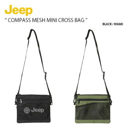 Jeep ジープ ショルダーバッグ COMPASS MESH MINI CROSS BAG コンパス メッシュ ミニ クロス バッグ サコッシュ ミニバッグ カジュアル ストリート ロゴ ブラック カーキ メンズ レディース 男性用 女性用 男女共用 JN0GAU522【中古】未使用品