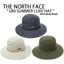 THE NORTH FACE ノースフェイス ハット 帽子 UNI SUMMER LUXE HAT サマーハット コットンハット COOLMAX NAVY BEIGE KHAKI 冷感素材 カーボーイハット ロゴ カジュアル ネイビー ベージュ カーキ NE3HL08A/B/C【中古】未使用品