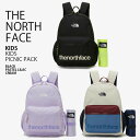 THE NORTH FACE ノースフェイス キッズ リュック KIDS PICNIC PACK ピクニック パック リュックサック デイパック バックパック バッグ かばん ロゴ カジュアル ブラック パープル アイボリー 男の子 女の子 子供用 NM2DP52R/S/T【中古】未使用品