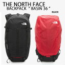 THE NORTH FACE ノースフェイス 登山パック キャンプバッグ 36リットル BASIN 36 BACKPACK ザック バックパック リュック レインカバー BLACK トレイルバッグ マウンテンバッグ NM2SN34A【中古】未使用品