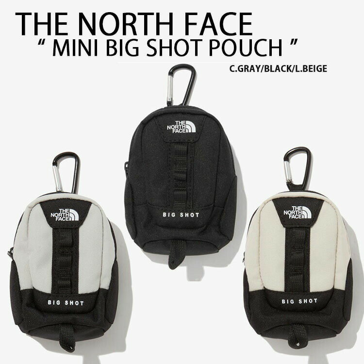 THE NORTH FACE ノースフェイス ミニポーチ MINI BIG SHOT POUCH カラビナ付きポーチ BLACK GRAY BEIGE ポーチ スマホポーチ イヤホンポーチ 小物入れ ブラック グレー ベージュ NN2PP84A NN2PP13A/B/C【中古】未使用品