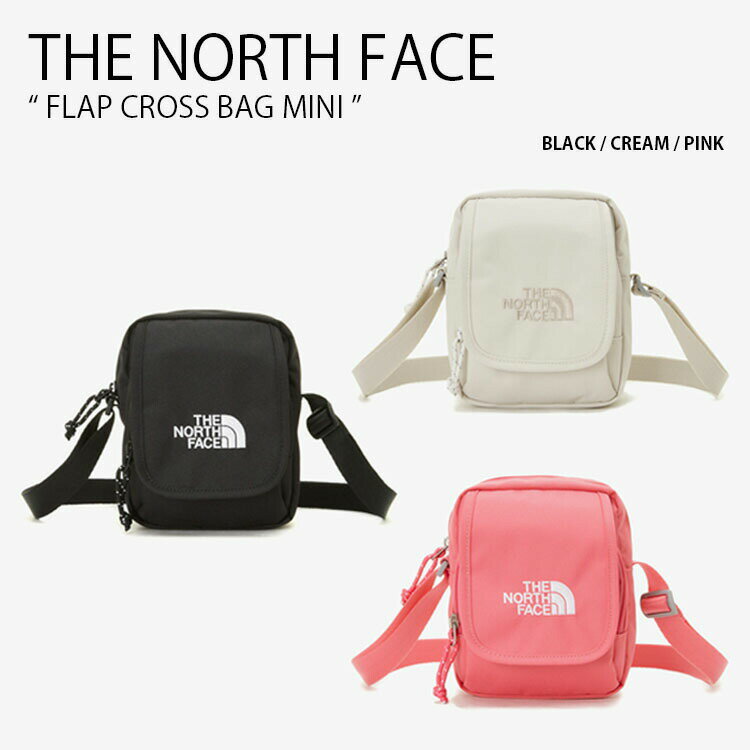 THE NORTH FACE ノースフェイス ショルダーバッグ FLAP CROSS BAG MINI フラップ クロス バッグ ミニ ミニバッグ ショルダーポーチ ブラック ベージュ ピンク ロゴ カジュアル ストリート メンズ レディース 男性用 女性用 男女共用 NN2PP55J/K/L【中古】未使用品