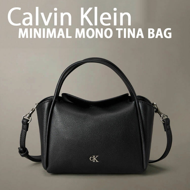 Calvin Klein カルバンクライン ショルダーバッグ クロスバッグ CKJ MINIMAL MONOGRAM TINA BAG BLACK メタルロゴ ハンドバッグ ブラック 4K3144G-UB1(4)