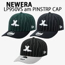 NEWERA ニューエラ キャップ ロープロ LP950VS am PINSTRP CHIWHICO ARIHARA MIYUKI CAP コラボ 在原みゆ紀 ストライプデザイン フリーサイズ 帽子 マジックテープ スナップバッグ ブラック ネイビー グリーン 14457301/2/3