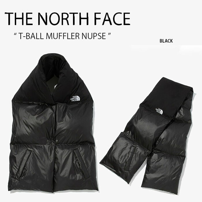 THE NORTH FACE ノースフェイス マフラー T-BALL MUFFLER NUPSE Tボール ヌプシ ティペット ブラック 差し込み メンズ レディース 男女共用 男性用 女性用 NA5IM54J【中古】未使用品