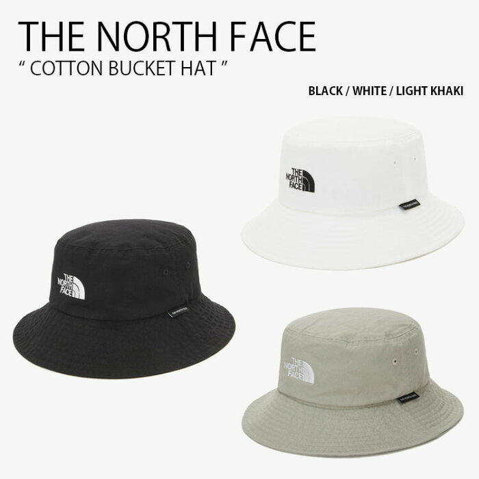 【ポイント2倍!スーパーSALE期間限定】THE NORTH FACE ノースフェイス バケットハット COTTON BUCKET HAT コットンハット バケハ 帽子 サファリハット ロゴ カジュアル ブラック ホワイト カーキ メンズ レディース NE3HN00A/B/C【中古】未使用品