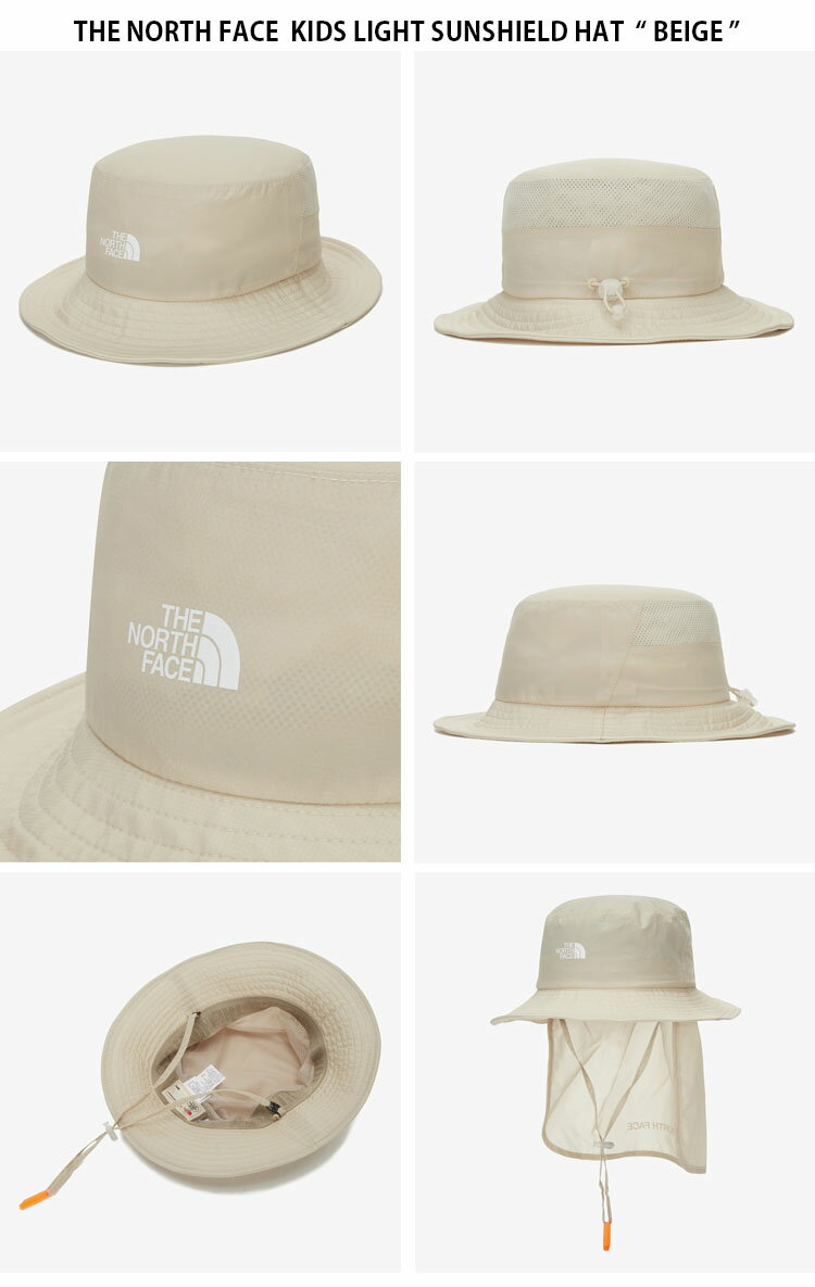 【ポイント2倍!】THE NORTH FACE ノースフェイス キッズ バケットハット KIDS LIGHT SUNSHIELD HAT ライト サンシールド ハット バケハ 帽子 日よけ ロゴ ベージュ パープル ホワイト ブルー 子供用 キッズ用 男の子 女の子 NE3HN00R/S/T/U【中古】未使用品