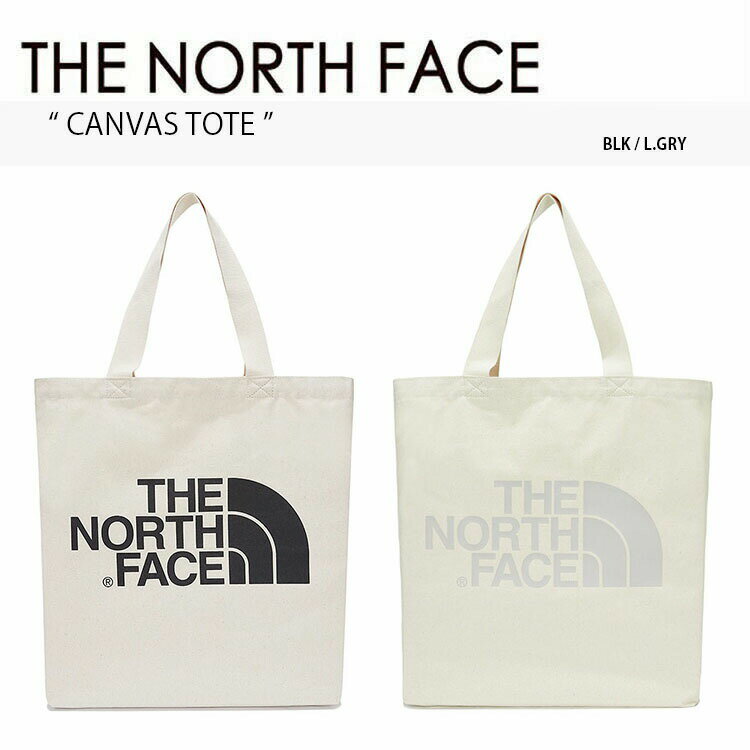 THE NORTH FACE ノースフェイス CANVAS TOTE トートバッグ エコキャンバスバッグ ブラック グレー NN2PL60A NN2PL60B【中古】未使用品