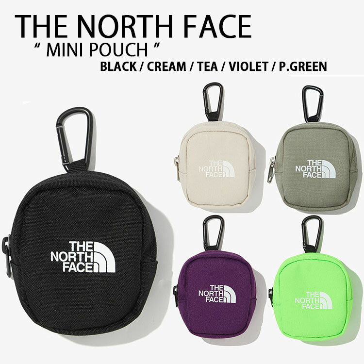 THE NORTH FACE ノースフェイス ミニケース ミニポーチ POUCH MINI ケース ポーチ イヤホン収納 ミニケース カラビナ付き 収納 WHITE LABEL ブラック アイボリー パープル グリーン カーキ NN2PN14 NN2PM61J NN2PM61K【中古】未使用品