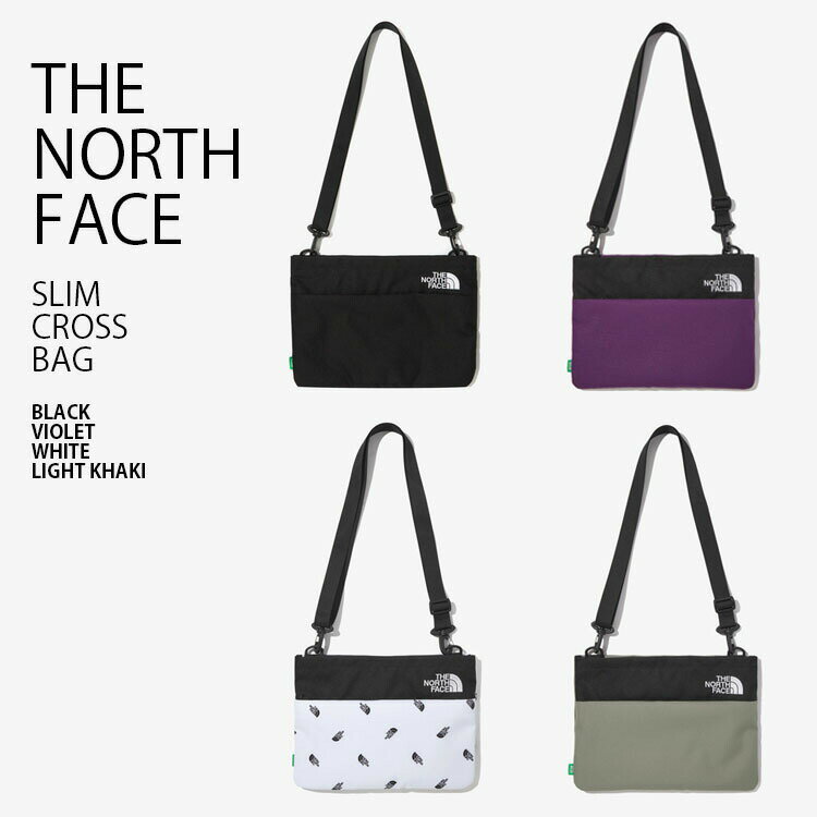 THE NORTH FACE ノースフェイス クロスバッグ SLIM CROSS BAG サコッシュ ショルダーバッグ バッグ 肩掛け ブラック パープル ホワイト カーキ WHITELABEL メンズ レディース NN2PN04J/K/L/M【中古】未使用品のサムネイル