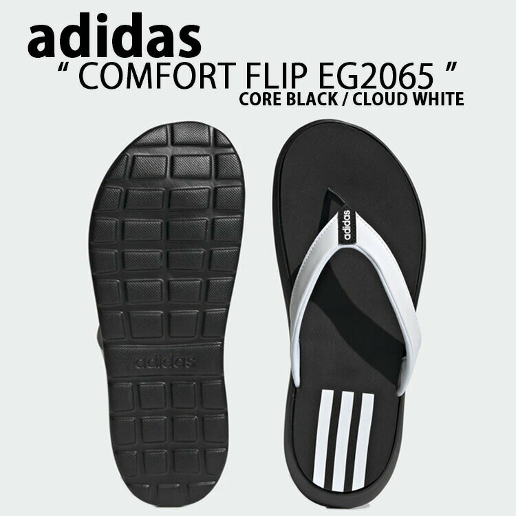 楽天セレクトショップ a-cloadidas アディダス ビーチサンダル COMFORT FLIP SANDAL EG2065 コンフォートフリップ ビーサン BLACK WHITE シューズ クラシック ブラック ホワイト メンズ レディース 男性用 女性用 男女共用【中古】未使用品