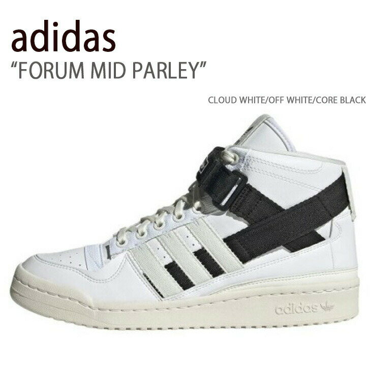 adidas アディダス スニーカー FORUM MID PARLEY CLOUD WHITE OFF WHITE CORE BLACK メンズ レディース 男女兼用 男性用 女性用 ユニセックス GV7616【中古】未使用品