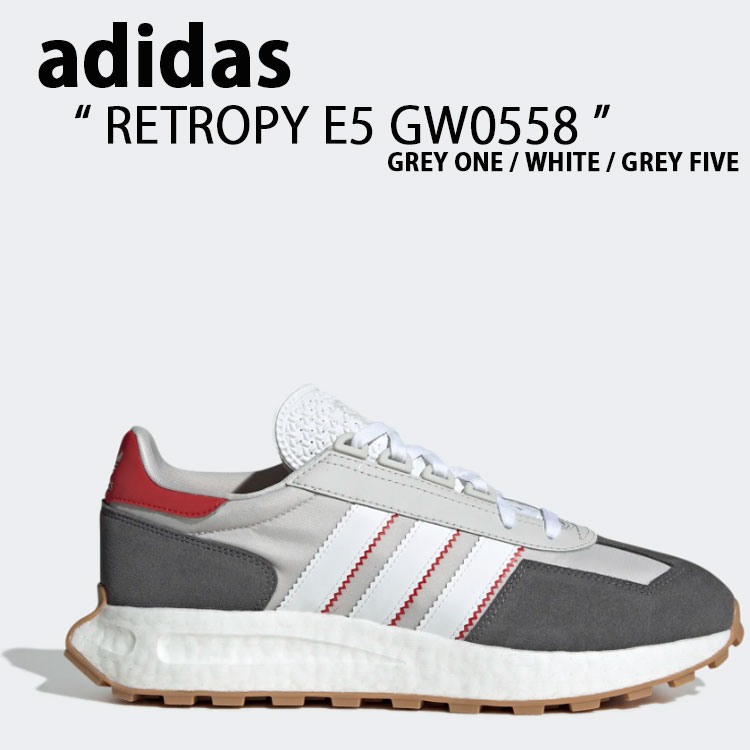 adidas アディダス スニーカー RETROPY E5 GW0558 レトロピー E5 WHITE GREY ホワイト グレー メンズ レディース 男性用 女性用 男女兼用【中古】未使用品