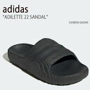 adidas アディダス サンダル スリッパ ADILETTE 22 BLACK GX6949 アディレッタ ブラック ロゴ スライドサンダル シャワーサンダル シューズ メンズ レディース 【中古】未使用品