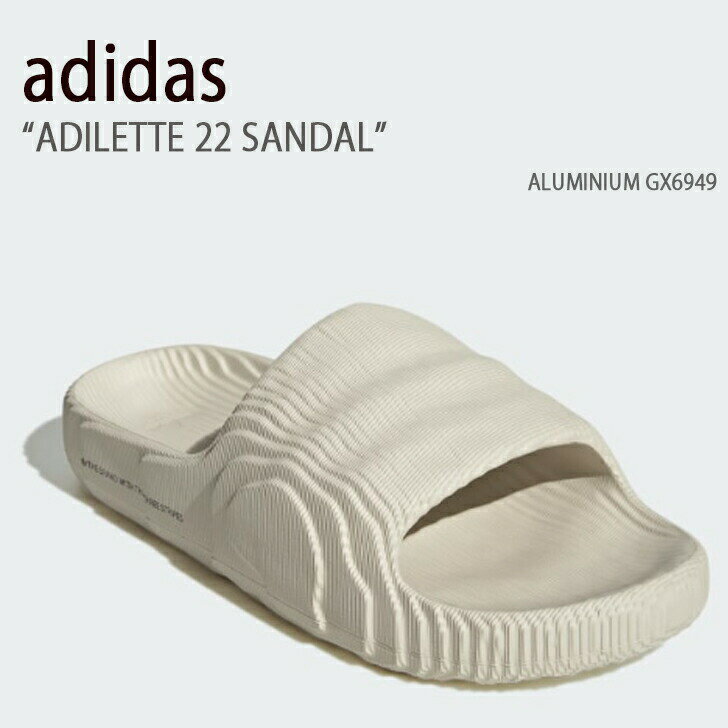 adidas アディダス サンダル スリッパ ADILETTE 22 IVORY GX6950 アディレッタ アイボリー ロゴ スライドサンダル シャワーサンダル シューズ メンズ レディース 【中古】未使用品