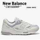 New Balance ニューバランス スニーカー CM1600WP NEWBALANCE 1600 WHITE CREAM GRAY シューズ レザー 本革 ホワイト クリーム グレー メンズ レディース 男性用 女性用【中古】未使用品