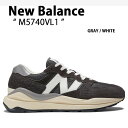 New Balance ニューバランス スニーカー M5740VL1 NEWBALANCE M5740 GRAY DARK GRAY シューズ ビッグN レザー 本革 グレー ダークグレー メンズ レディース 男性用 女性用【中古】未使用品