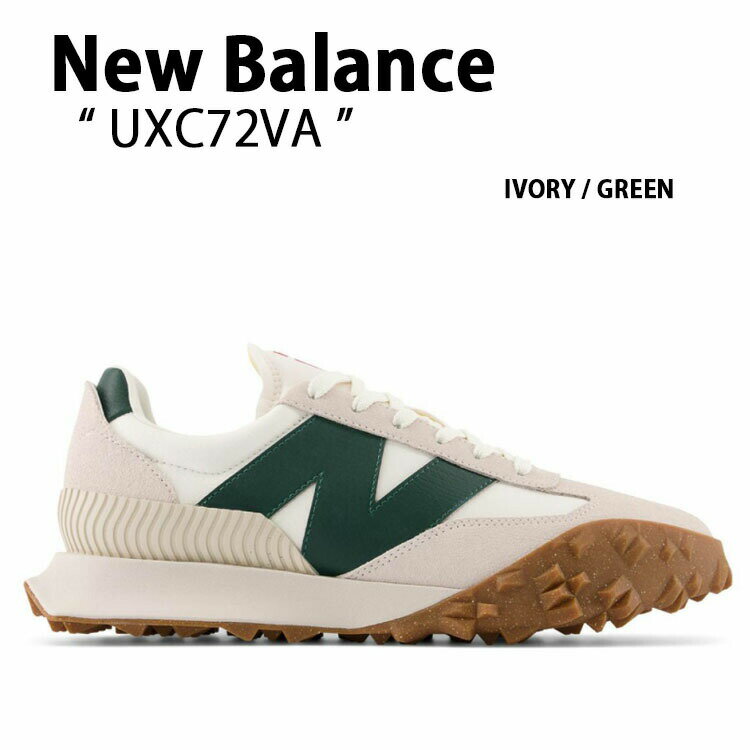 楽天セレクトショップ a-cloNew Balance ニューバランス スニーカー UXC72VA NEWBALANCE UXC72 IVORY GREEN シューズ 本革 レザー アイボリー グリーン ビッグN メンズ レディース 男性用 女性用【中古】未使用品