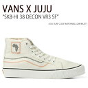 VANS バンズ スニーカー SK8-HI 38 DECON VR3 SF JUJU SURF CLUB MARSHMALLOW MULTI スケート ヴァンズ シューズ メンズ レディース VN0A4BX6YQ1【中古】未使用品