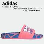 adidas Originals アディダス オリジナルス サンダル スリッパ ADILETTE TONY’S CHOCOLONELY SLIDES GX7214 アディレッタ トニーズチョコロンリー サンダル Red Blue White スライドサンダル 【中古】未使用品