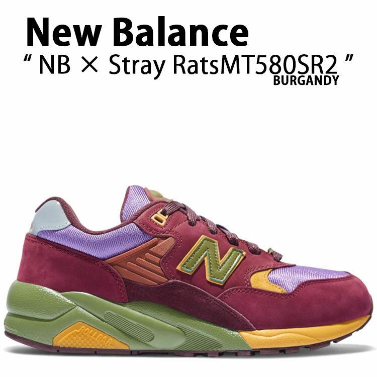 New Balance ニューバランス スニーカー Stray Rats × New Balance 580 ストレイ ラッツ MT580SR2 BURGANDY バーガンディ Multi マルチカラー シューズ メンズ レディース 男性用 女性用 男女兼用【中古】未使用品