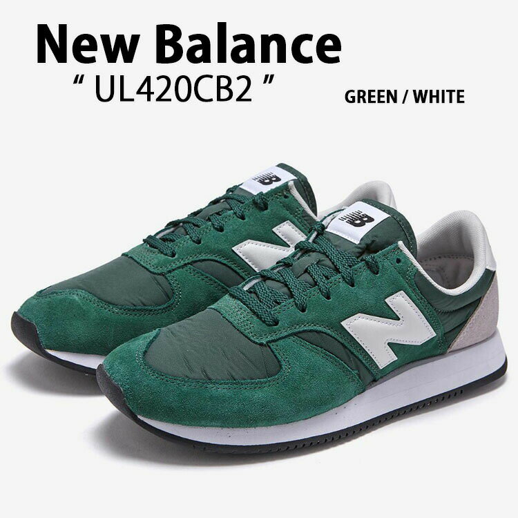 New Balance ニューバランス スニーカー 420 UL420CB2 GREEN WHITE シューズ グリーン ホワイト スウェード メンズ レディース【中古】未使用品