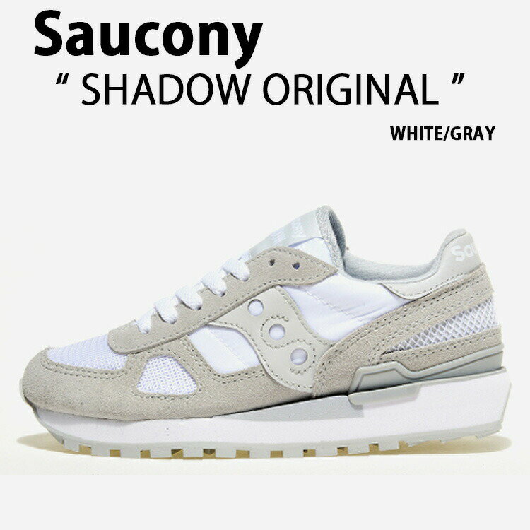 Saucony サッカニー スニーカー SHADOW ORIGINAL S2108-832 WHITE GRAY シューズ シャドウオリジナル 本革 レザー メンズ レディース 男性用 女性用未使用品