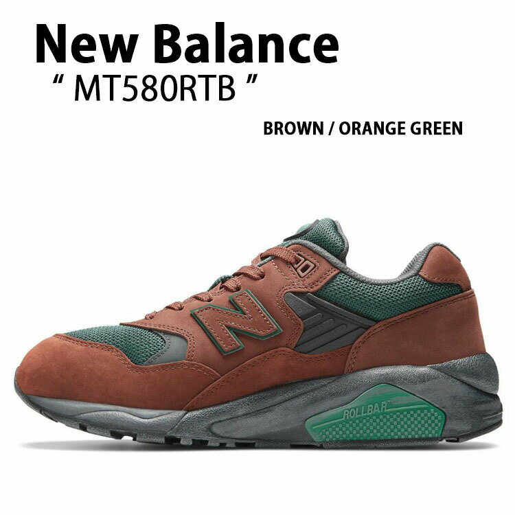 New Balance ニューバランス スニーカー MT580RTB NEWBALANCE MT580 BROWN ORANGE GREEN シューズ レザー 本革 スエード ブラウン オレンジ グリーン メンズ【中古】未使用品