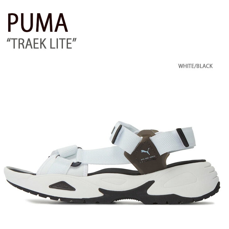 PUMA v[} T_ TRAEK LITE WHITE BLACK V[Y Y fB[X jp p 389075-06yÁzgpi