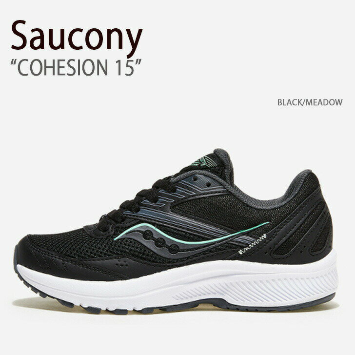 Saucony サッカニー スニーカー COHESION 15 BLACK MEADOW S10702-05 シューズ コヒージョン15 メンズ レディース 男性用 女性用【中古】未使用品