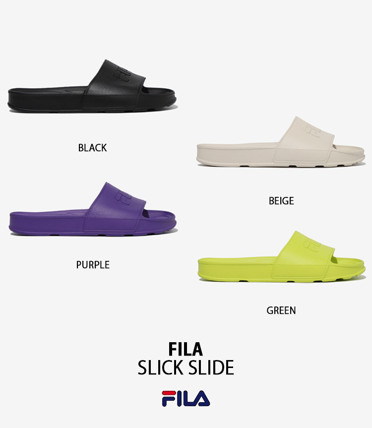 FILA フィラ サンダル SLICK SLIDE 1SM01971F スリック スライド シャワーサンダル スポーツサンダル ロゴ メンズ レディース 男性用 女性用【中古】未使用品 2