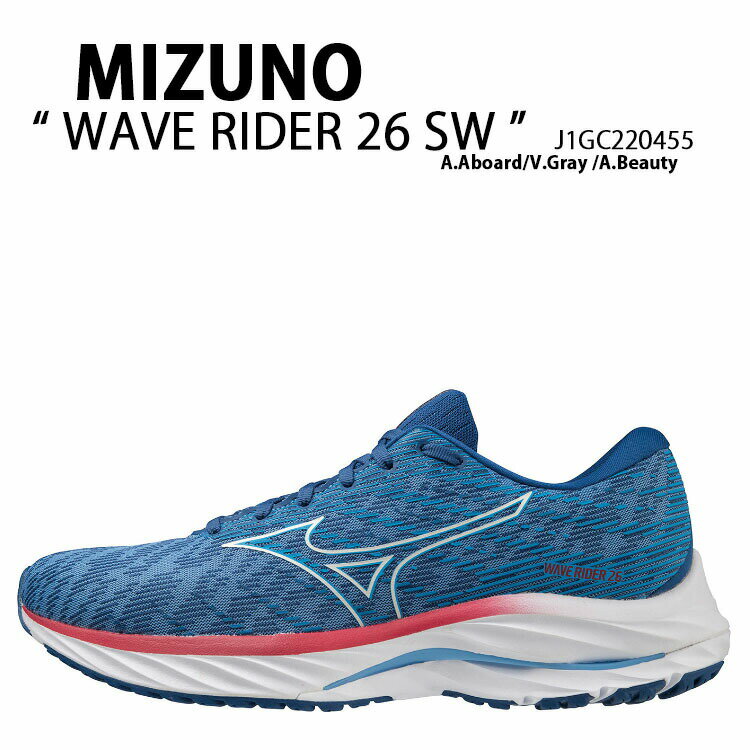 Mizuno ミズノ スニーカー WAVE RIDER 26 SW J1GC220455 ウェーブライダー 26 (幅広 4E) Green Blue グリーン シューズ ランニングシューズ ジョギングスニーカー メンズ 男性用【中古】未使用品