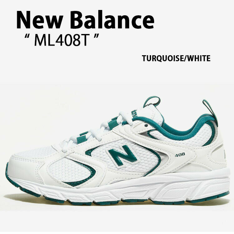 New Balance ニューバランス スニーカー 408 ML408T TERQUISE WHITE シューズ ターコイズ ホワイト レトロデザイン ランニングシューズ メンズ レディース【中古】未使用品