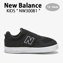 New Balance ニューバランス キッズ スニーカー NewBalance 300 BLACK キッズシューズ ブラック ベルクロ NW300B1 ベビー...