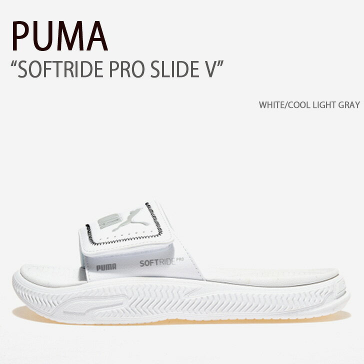 PUMA ס  SOFTRIDE PRO SLIDE V WHITE COOL LIGHT GRAY եȥ饤ɥץ饤V...