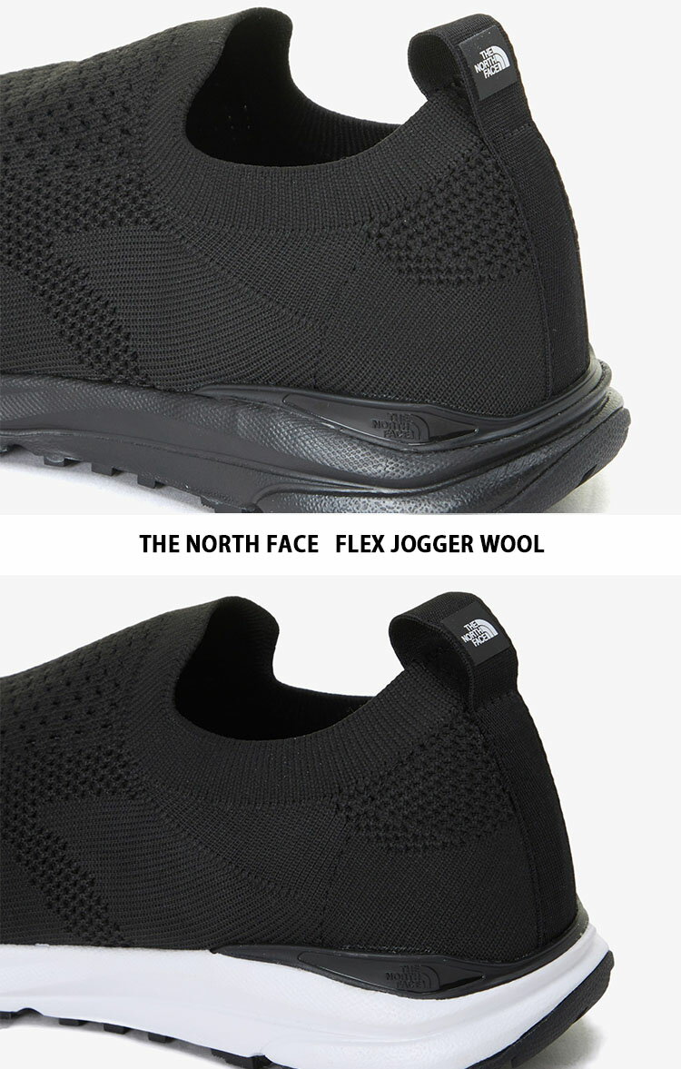 THE NORTH FACE ノースフェイス モックシューズ FLEX JOGGER WOOL フレックスジョガー スニーカー スリッポン BLACK ニットシューズ シューズ ランニングシューズ モック メンズ レディース NS93P03A/B【中古】未使用品 3