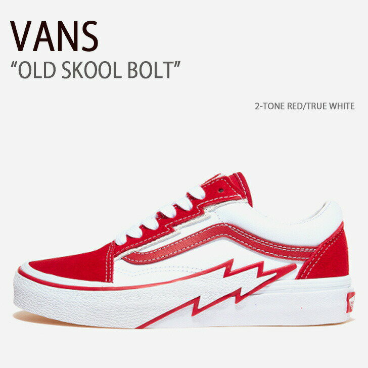 VANS バンズ スニーカー OLD SKOOL BOLT 2-TONE RED TRUE WHITE VN0009Q56RT オールドスクールボルト メンズ レディース 男性用 女性用【中古】未使用品