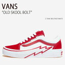 VANS バンズ スニーカー OLD SKOOL BOLT 2-TONE RED TRUE WHITE VN0009Q56RT オールドスクールボルト メンズ レディース 男性用 女性用【中古】未使用品